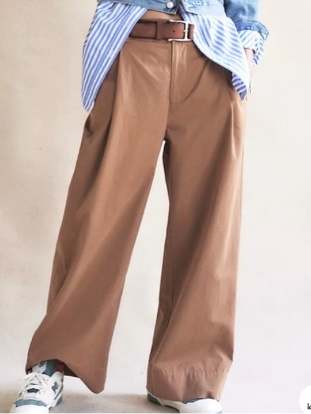NWT Free People Wide Leg Buckle Back Pants Tobacco Brown Size 12 Retail $148.00 - Picture 7 of 15